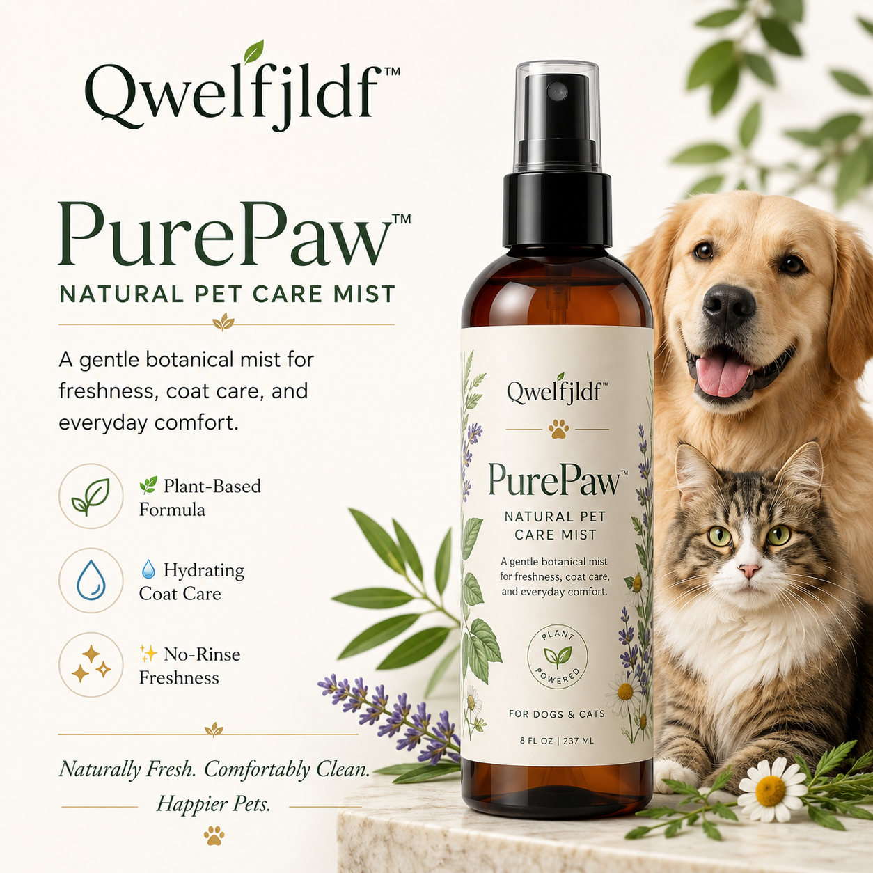 Qwelfjldf™ PurePaw™ Natural Pet Care Mist